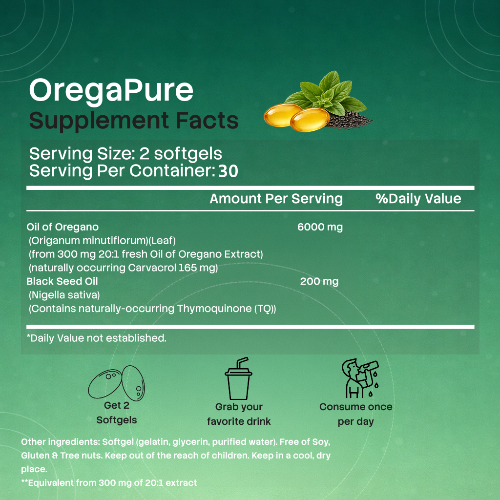 Olea | Oregano-olie & Zwarte Komijnolie